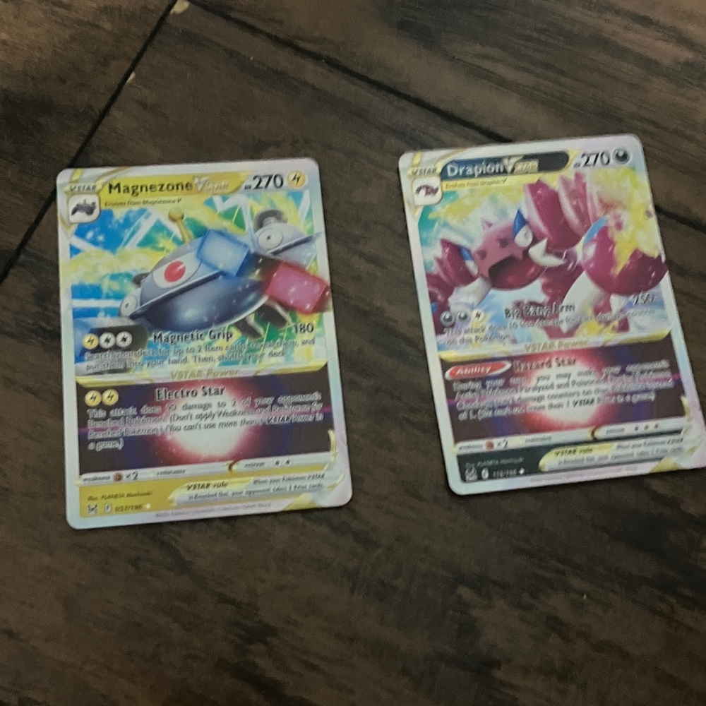 Pokemon Magnezone VSTAR and Drapion VSTAR Cards